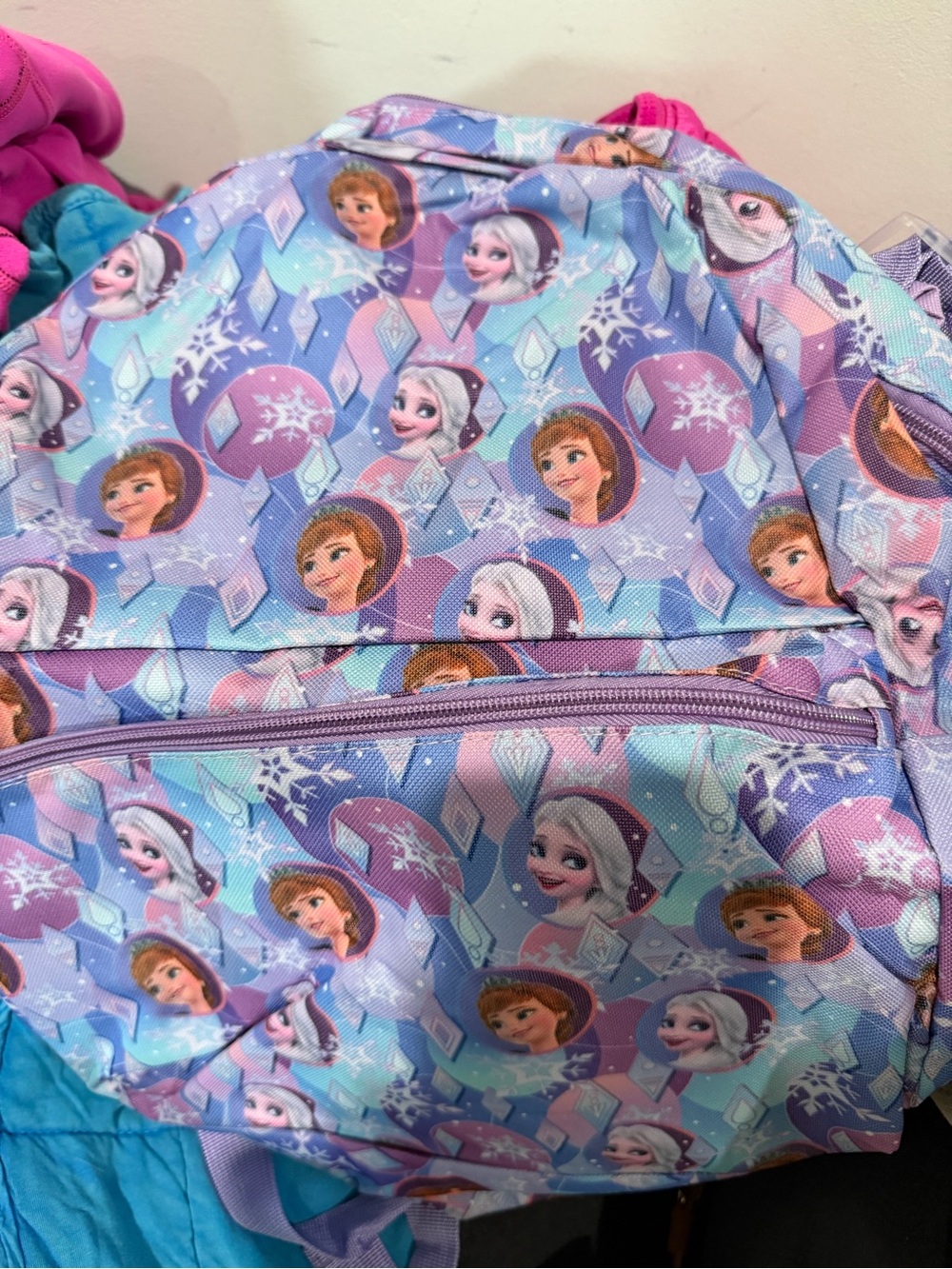 Disney Kids Backpack - Purple, Pink, Light Blue
